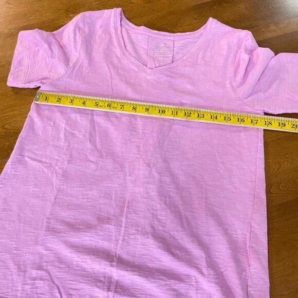 Chico’s Ultimate Tee Women's Purple V Neck Short Sleeve T Shirt Top Sz 0 (Small) - Picture 6 of 9